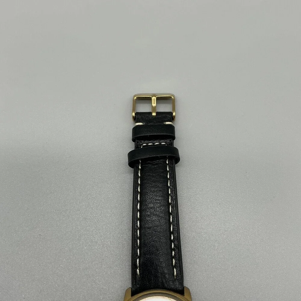 The Sharper Image Mens Watch 32mm White Dial Moon Phase Date Swiss New Battery
